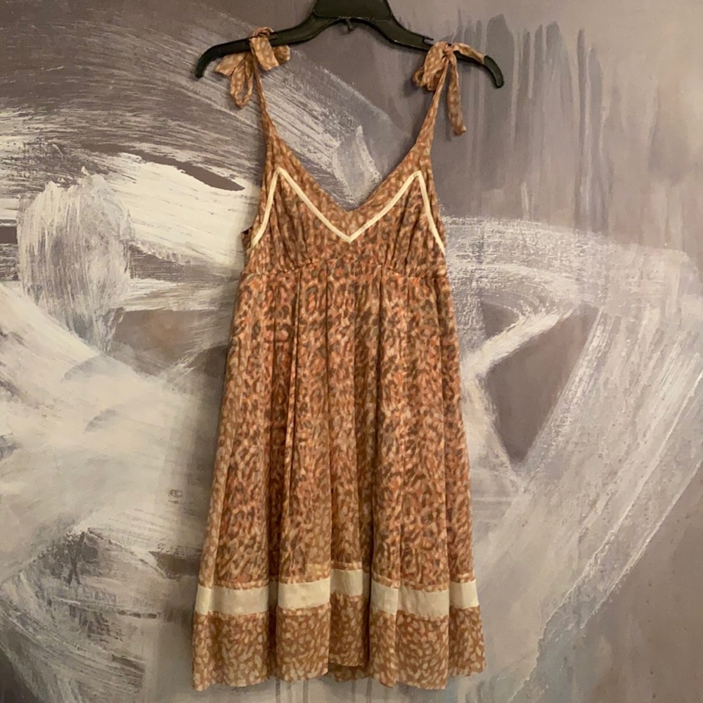 Dallin Chase Dress | Tie Shoulder | Pink Leopard | Size 4